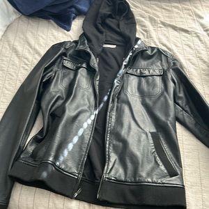 Leather jacket size large